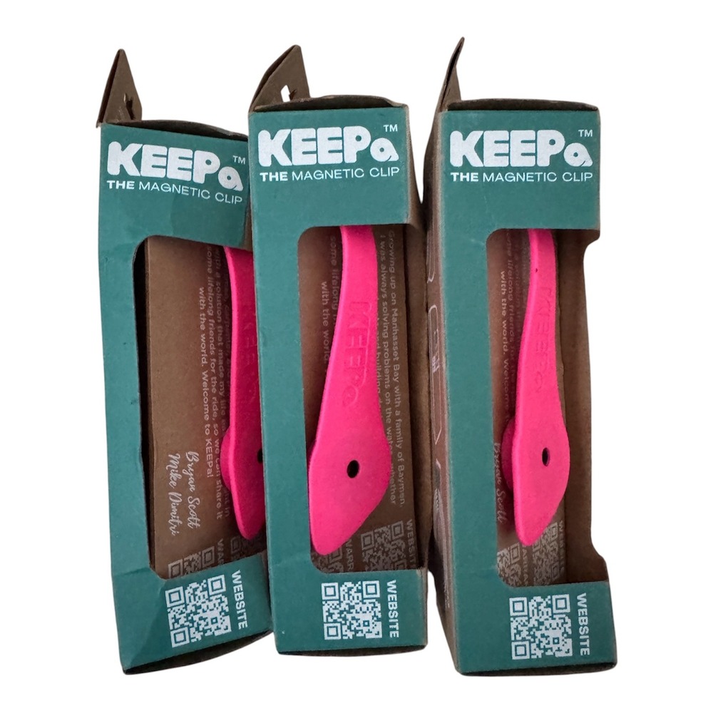 KEEPA The Magnetic Clip Rare Earth Magnet Durable Strap Pink 3-Pack (New)